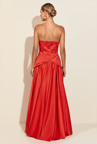 Conjunto Assimétrico Pespontado - Vermelho - costas