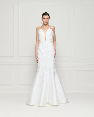 Vestido Wedding Aplicações E Cristais - Off White 321504BR03 OFF..