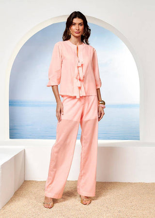 Calça Transparencia Summer Leve - Rosa 241410RS01.