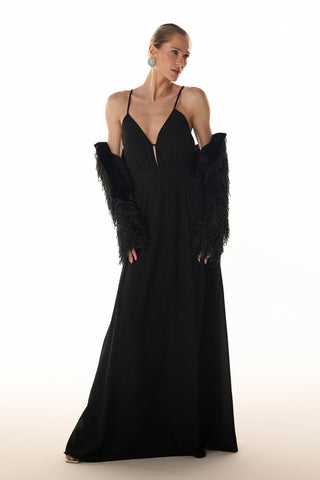 Vestido Longo Costas Cruzadas - Preto 431528PR01...