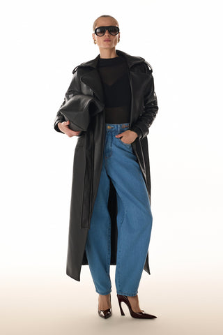 Trend Coat Eco Couro - Preto 401521PR01...