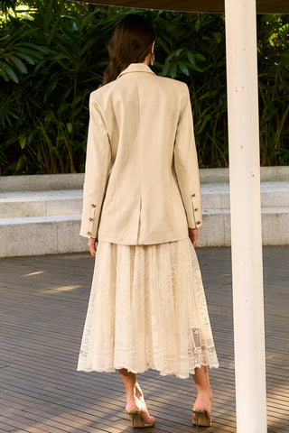 Saia Em Renda - Creme