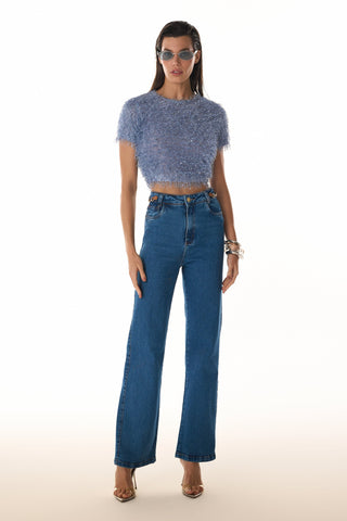 Calça Wid Leg - Azul Jeans 4415131015