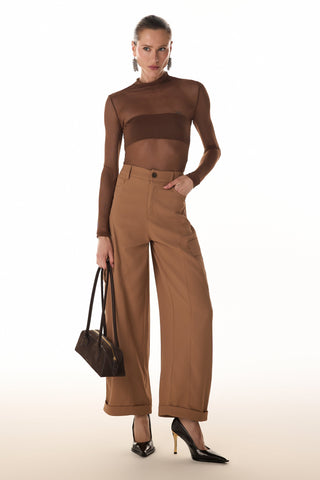 Calça Recortes Estrategicos - Caramelo 441504BG03.