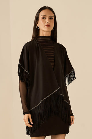 Kimono C/ Franjas - Preto 411544PR01...