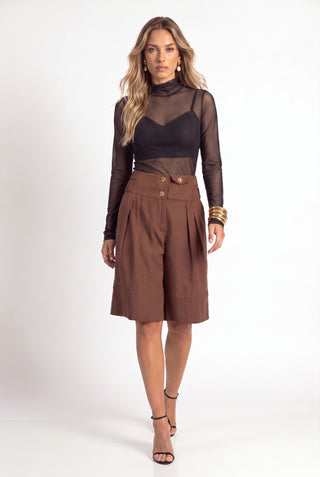 Blusa Em Tule - Preto - pose