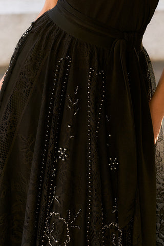 Saia Em Renda - Preto