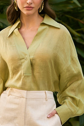Camisa Em Rami - Verde