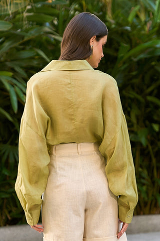 Camisa Em Rami - Verde