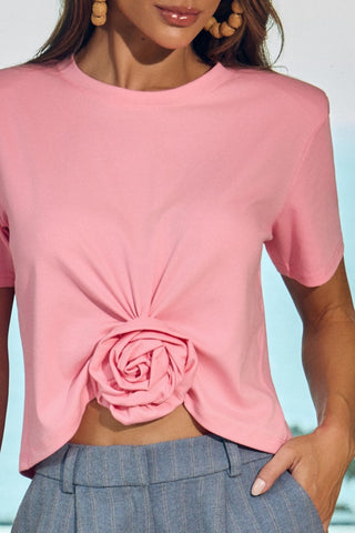 T-shirt Flower - Rosa
