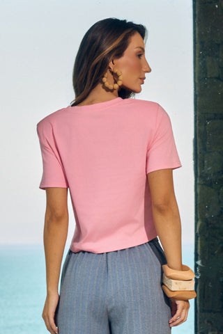 T-shirt Flower - Rosa
