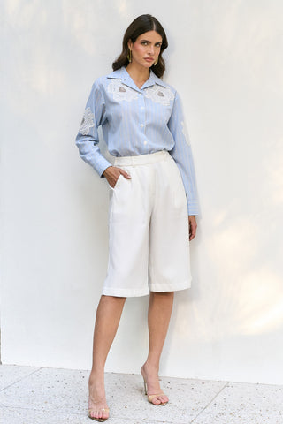 Bermuda Alfaiataria Midi - Off White