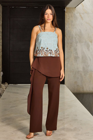 Blusa Em Renda Alça Missngas - Glacial