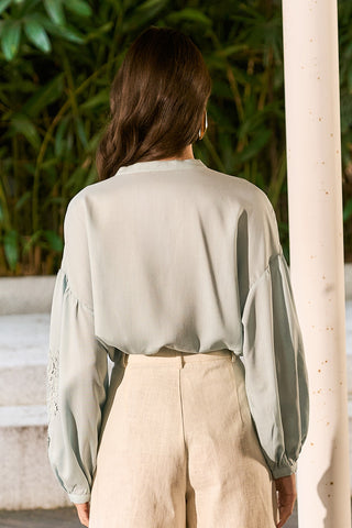 Blusa Detalhe Em Renda - Glacial