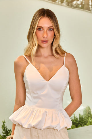 Corset Peplum Balone - Off White