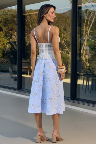 Vestido Top Rendado c/ Listras - Unica