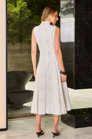 Vestido Midi C/ Nesga - Off White