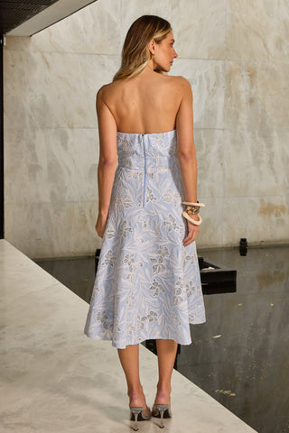 Vestido Tqc Em Listras Bordadas - Unica