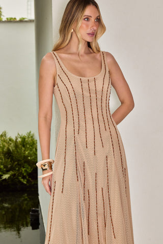 Vestido Tule Poá - Bege