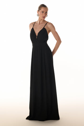 Vestido Longo Costas Cruzadas - Preto 431528PR01...