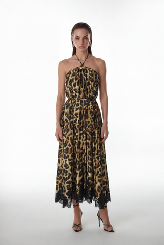 Vestido Print Onça C/ Renda - Onça 4315301413