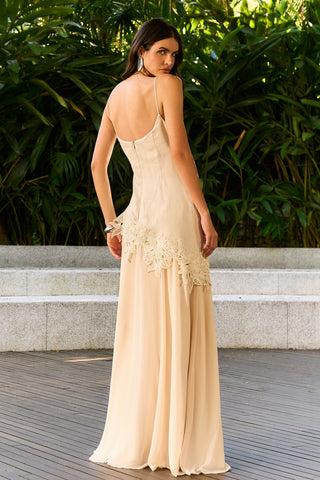 Vestido em Linho Assimetrico