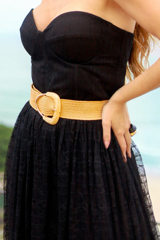 Vestido Tqc Bojo Recorte Tecido Exclusivo - Preto