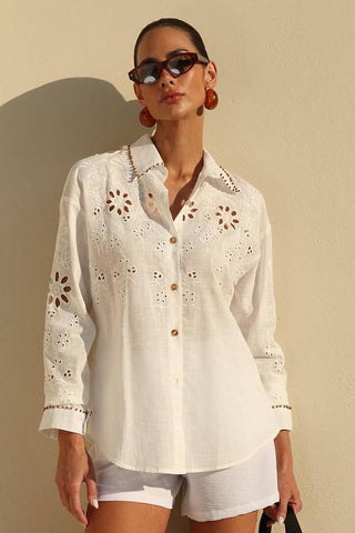 Camisa Rechilieu - Off White 211333BR03 OFF..