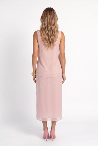 Saia Em Organza - Rosa Claro - costas