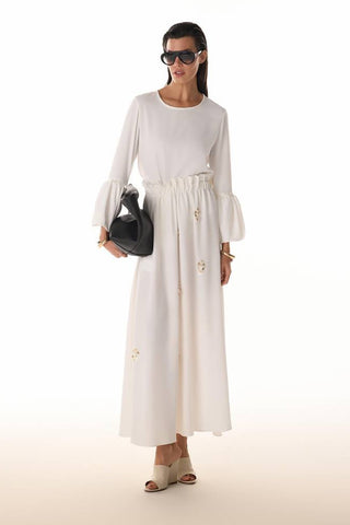 Blusa Mangas Recorte Balone - Off White 411522BR03 OFF..