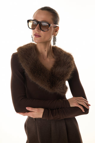 Blusa Pelo - Marron 411501MA09