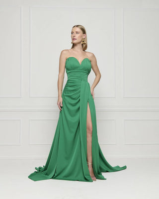 Vestido Tqc Drapeados Recorte - Esmeralda 291511VD17