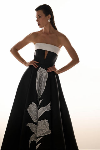 Vestido Aplic Flor P&b - P&b 281599PR03