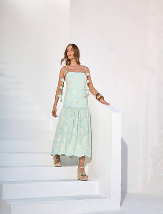 Vestido Laise Cordoné Menta - Menta 2214025636