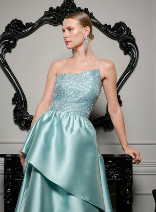 Vestido Peplum Bordado - Glacial 2915015635