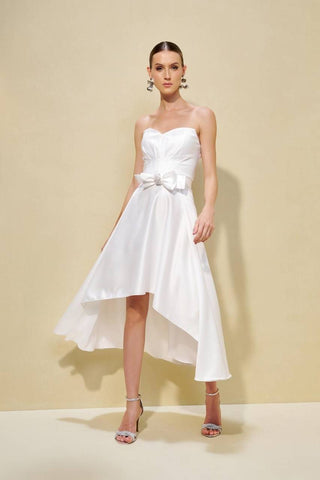 Vestido Midi Tqc Mulet - Off White 271431BR03 OFF..