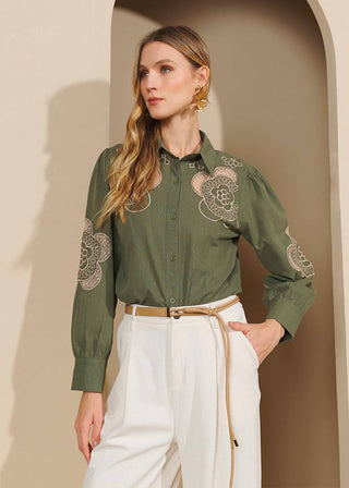 Camisa Sevilha Splendor - Verde Militar 211331VD03