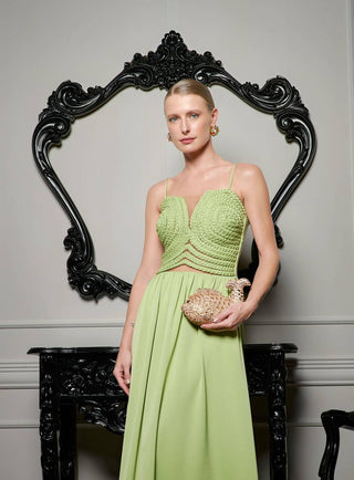 Vestido Detalhe Trançado Exclusivo - Pistache 2815607536