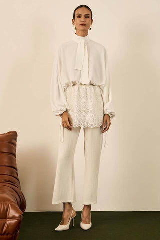 Calça C/ Saia Sobreposiçao - Creme 4415171163