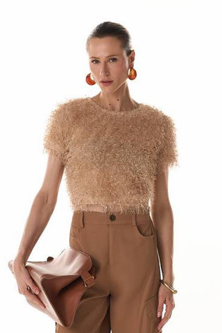 Blusa Tec Pelo - Areia 411502BG02.