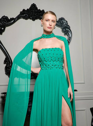 Vestido Tqc Artesanal C/capa - Esmeralda 281513VD17