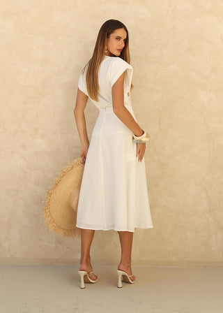 Saia Fluida Midi - Off White 261401BR03 OFF..