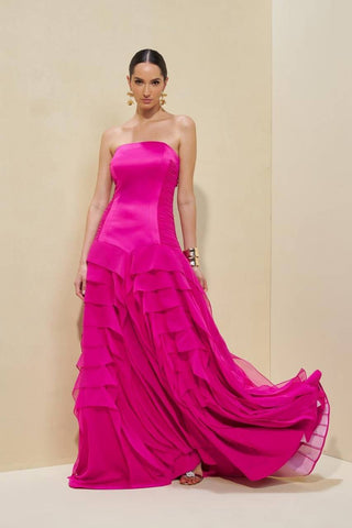 Vestido Cosert Saia Camadas - Pink 281433RS03.
