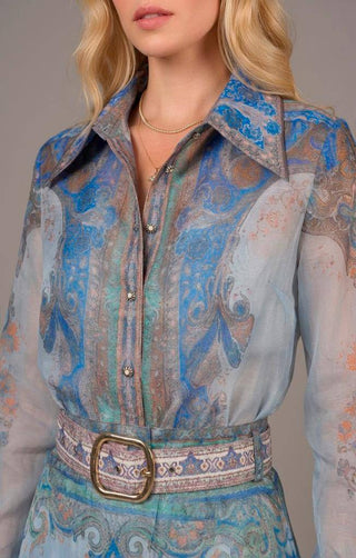 Conjunto Print Flower Blue - Estampa Luxury 4313061220