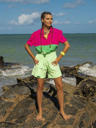 Bermuda Angelica - Verde Limão 2460061574