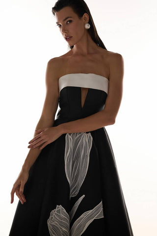 Vestido Aplic Flor P&b - P&b 281599PR03