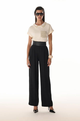 T-shirt Estilizada C/ Perolas - Creme 4115251163