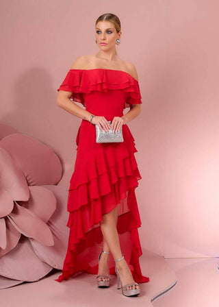 Dress Cascade De Roses - Vermelho 281398VM01..