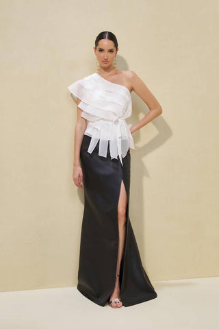 Conjunto Top Camadas E Saia - P&b 301408PR03