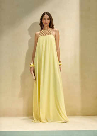 Vestido Destalhe Macrame - Manteiga 231417BG20